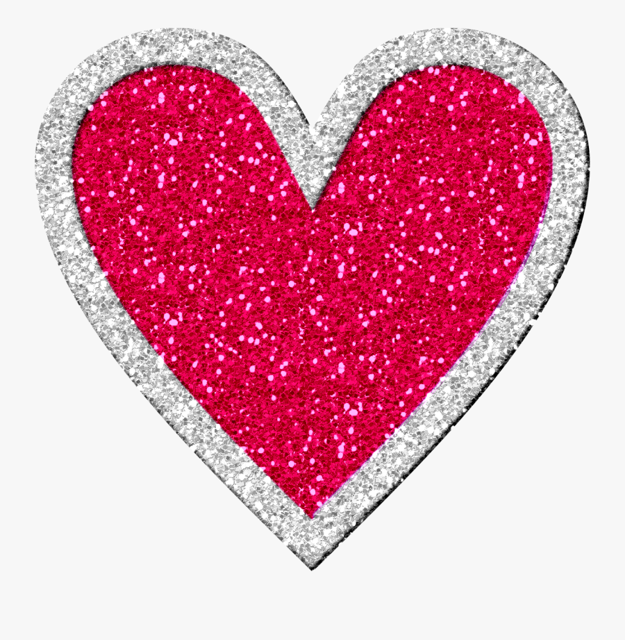 Heart Pixel Clip Art - Glitter Heart Png, Transparent Clipart