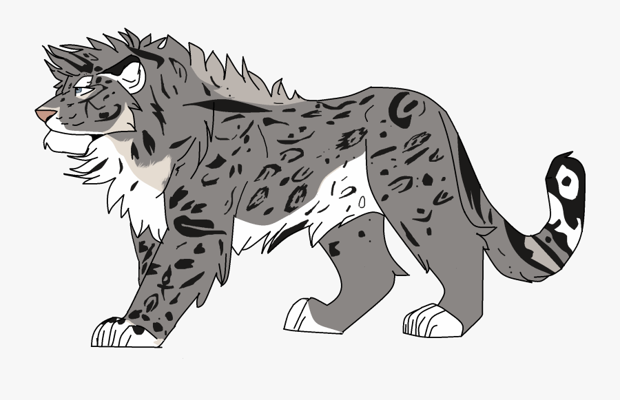 Drawn Snow Leopard Simba - Snow Leopard And Lion, Transparent Clipart