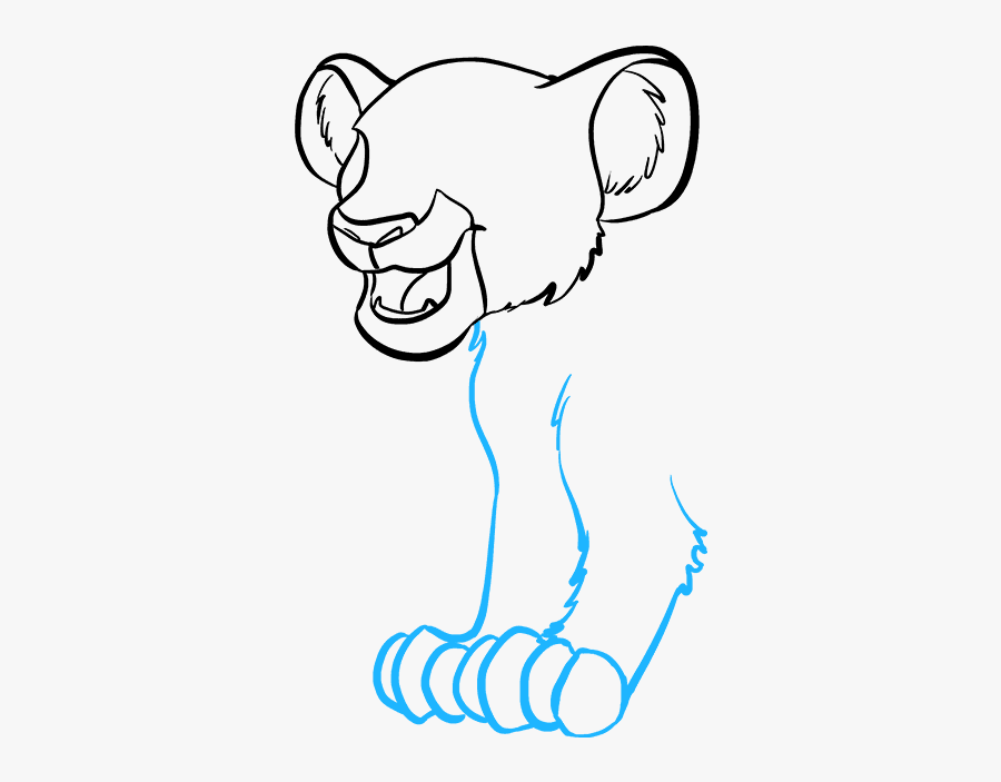 How To Draw Simba From The Lion King - Cartoon Easy Step By Step Simba, Transparent Clipart