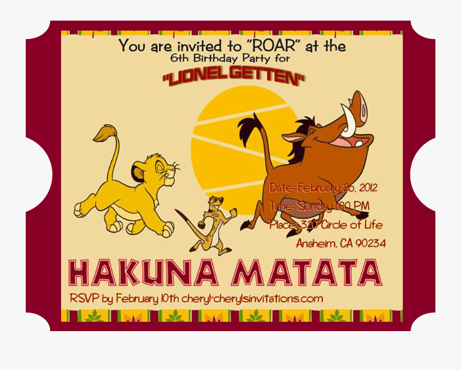 Hakuna Matata Happy Birthday, Transparent Clipart