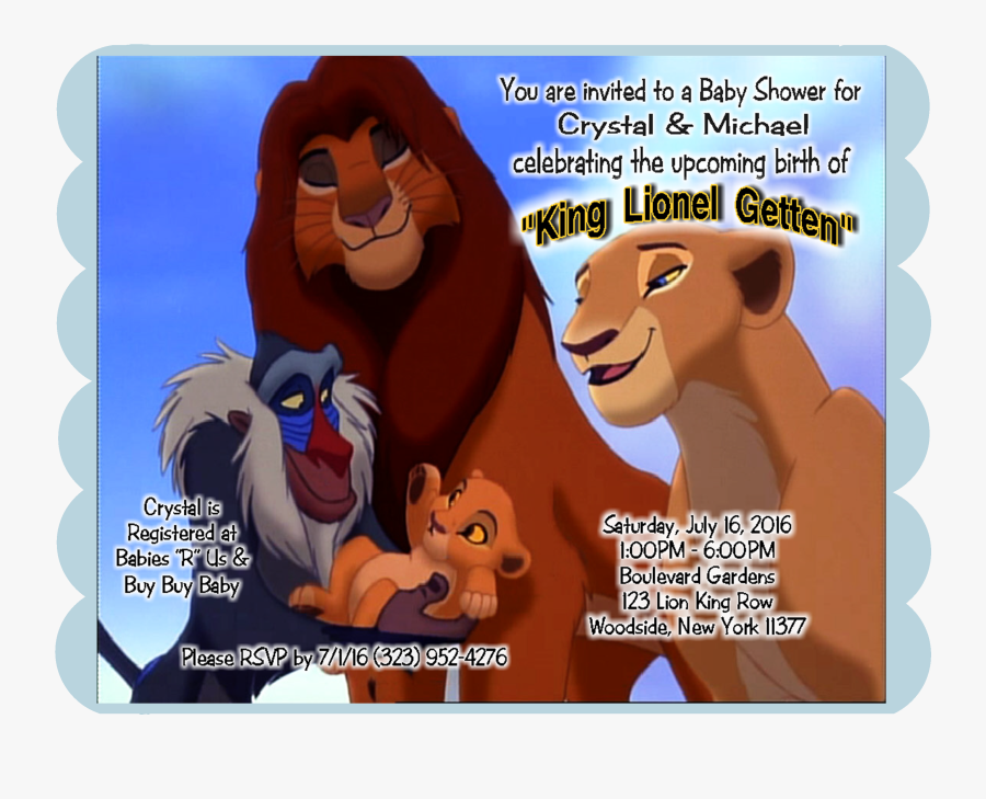 Baby Simba And Family, Transparent Clipart
