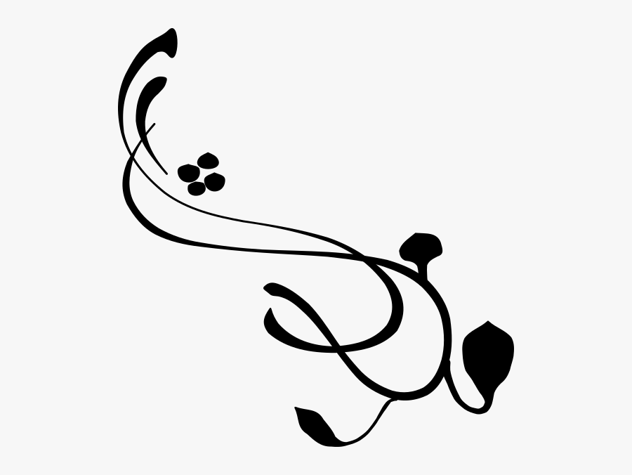 Neptune Lateral White Swirl Clip Art At Clker - Vines Clip Art, Transparent Clipart