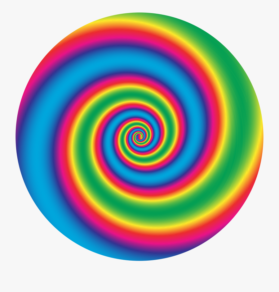 Colorful Swirling Vortex Big - Color Spiral, Transparent Clipart