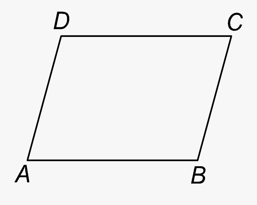 Opposite Angles Of A Parallelogram Are Equal - Line Art, Transparent Clipart