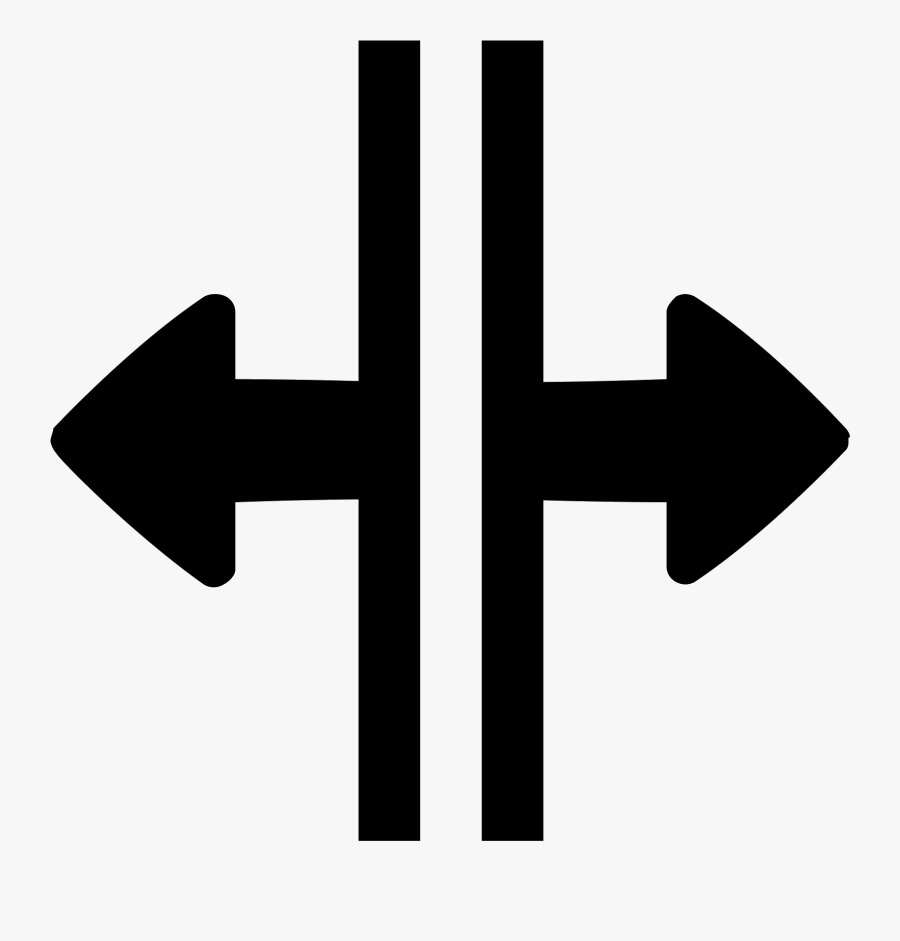 Cross Divider Clipart - Split Vertical Icon, Transparent Clipart