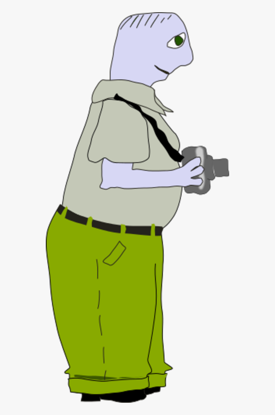 Man Standing Holding Camera Photographer - Photographer Clip Art, Transparent Clipart