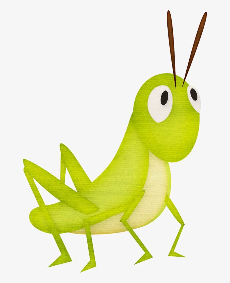 Transparent Flying Bug Png - Cute Grasshopper Cartoon Clipart, Transparent Clipart