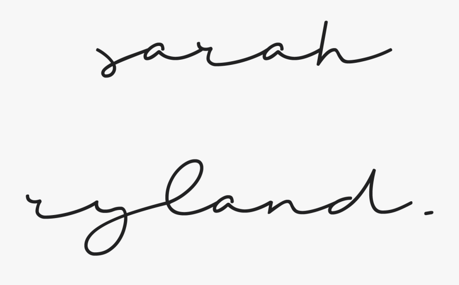 S A R A H    R Y L A N D - Calligraphy, Transparent Clipart
