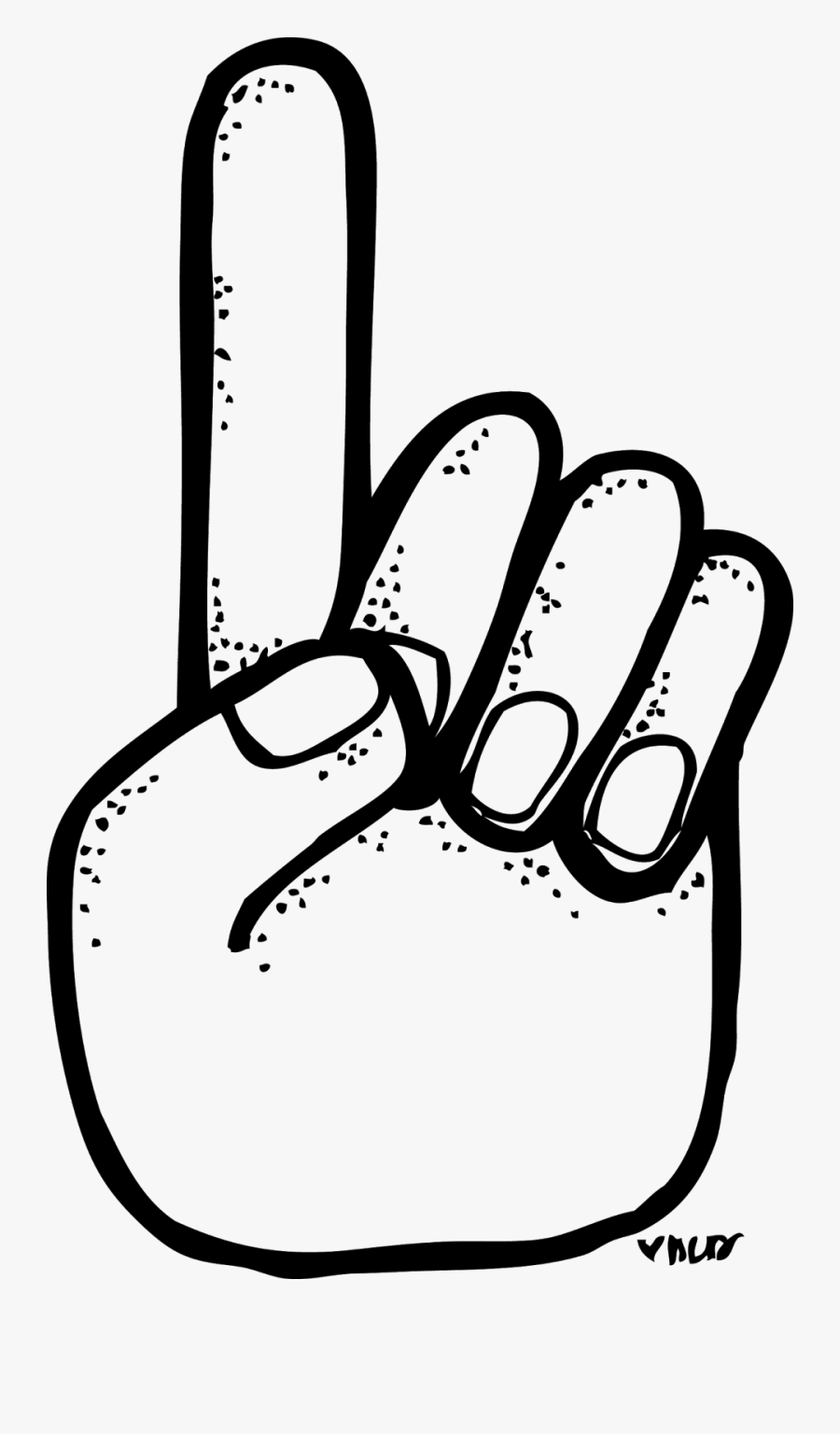 Clip Art Graphic Black And - One Finger Clipart Png, Transparent Clipart