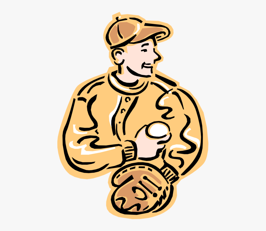 Vector Illustration Of 1950"s Vintage Style Baseball, Transparent Clipart