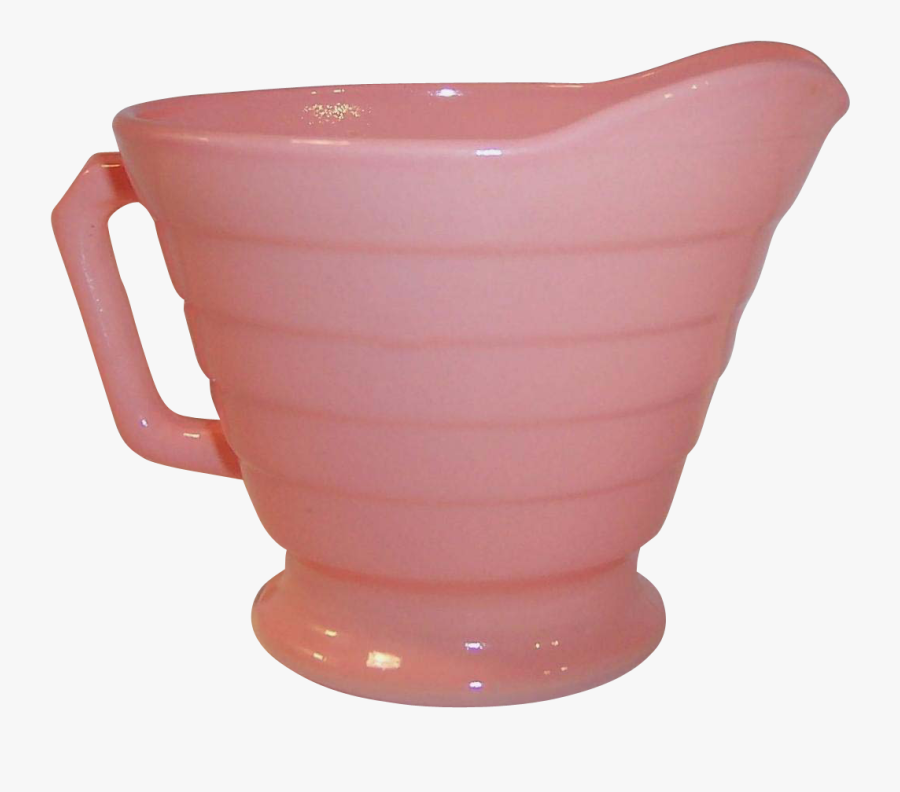 1950"s Hazel Atlas Moderntone Pastel Pink Creamer - Cup, Transparent Clipart
