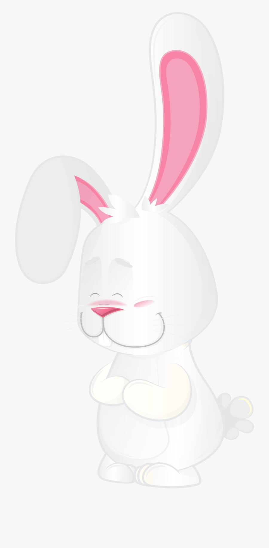 Bunnies Clipart Halloween - White Cartoon Clipart Cute Rabbit, Transparent Clipart