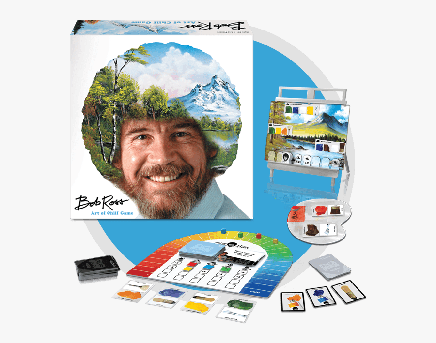 Bob Ross Art Of Chill Board Game Contents - Bob Ross, Transparent Clipart