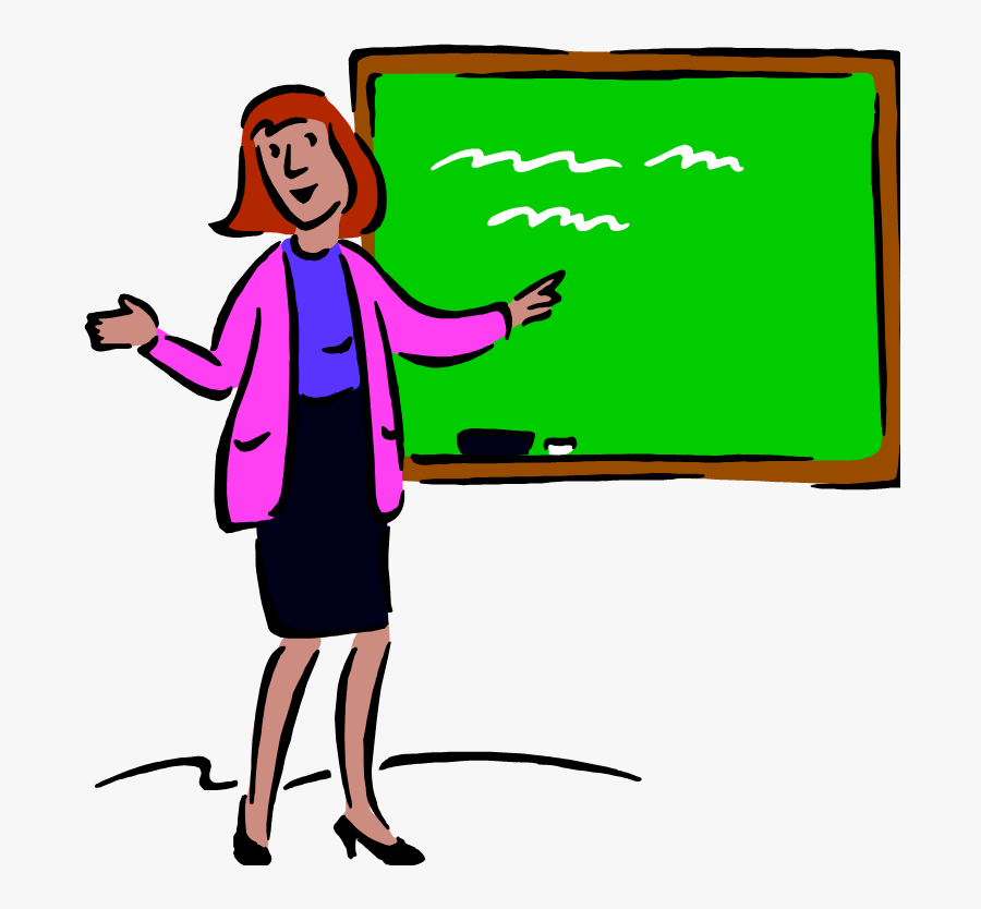 Transparent Chalk Board Clipart - Teacher Speaking Clip Art, Transparent Clipart