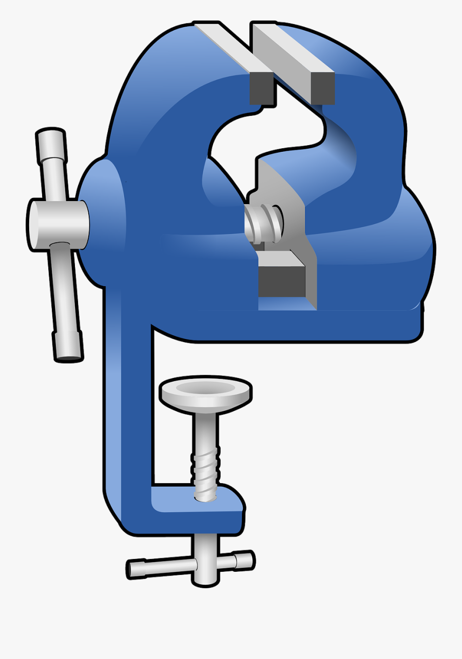 Bench Vice, Bench Vise, Clamp, Metalwork, Tool, Vice - Tornillo De Banco Dibujo, Transparent Clipart