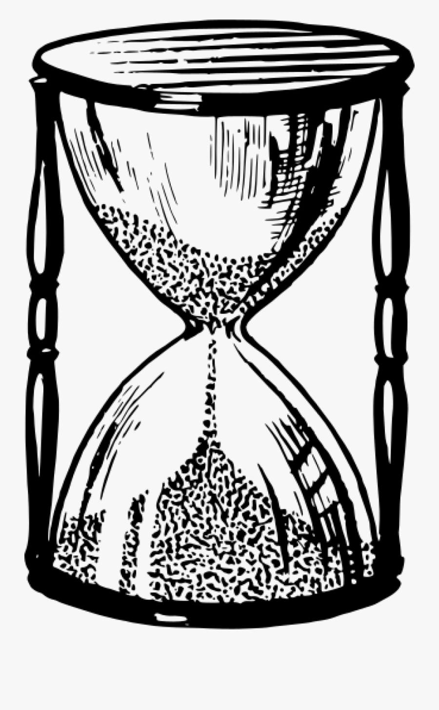 Hourglass - Sand Timer Clipart Black And White, Transparent Clipart