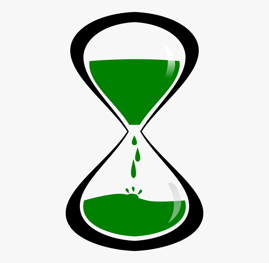 Transparent Hourglass Icon Png - Green Clock Clip Art, Transparent Clipart