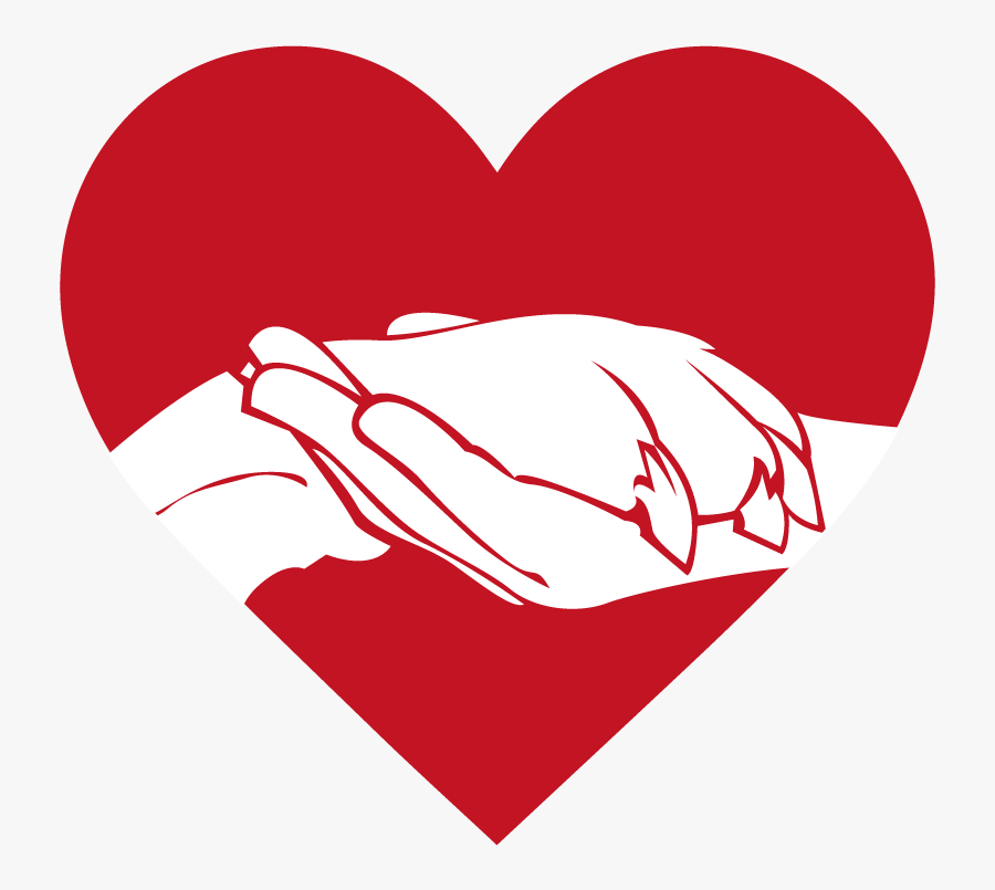 Paw In A Hand Above The Heart - Illustration, Transparent Clipart