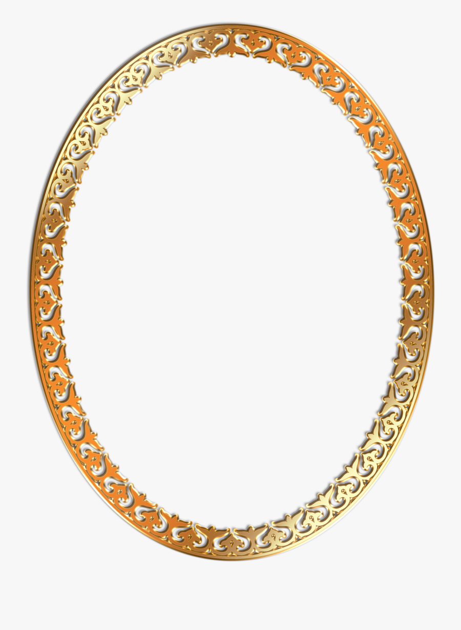 Transparent Round Frame Clipart - Oval Gold Frame Png, Transparent Clipart