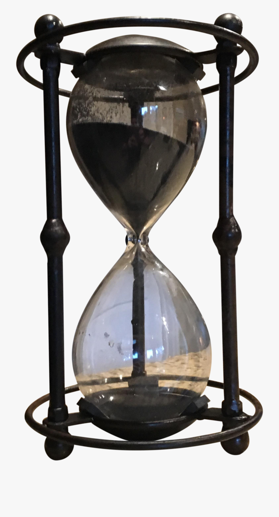 Clip Art Hourglass Clock Tattoo - Black Sand Hourglass, Transparent Clipart