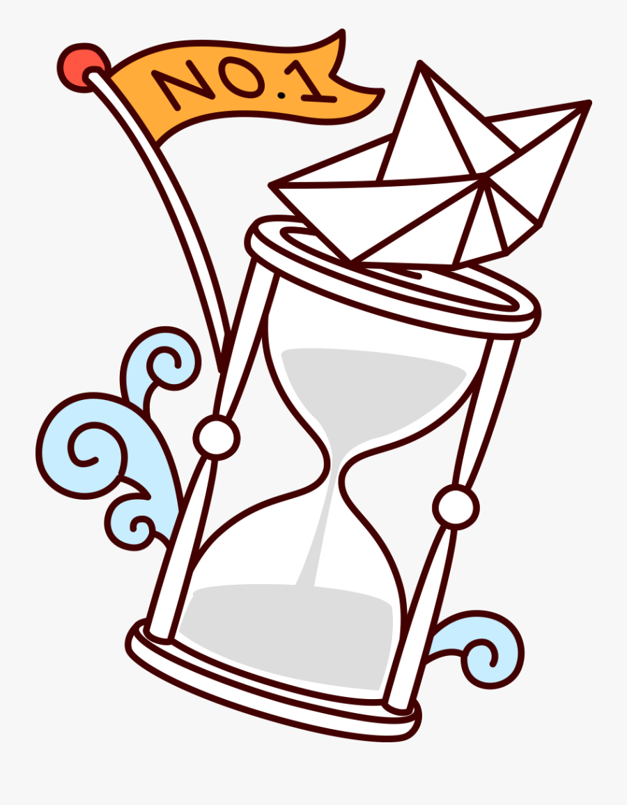 Hourglass Clip Art Painted White Transprent Png - Reloj De Arena Animado Para Colorear, Transparent Clipart