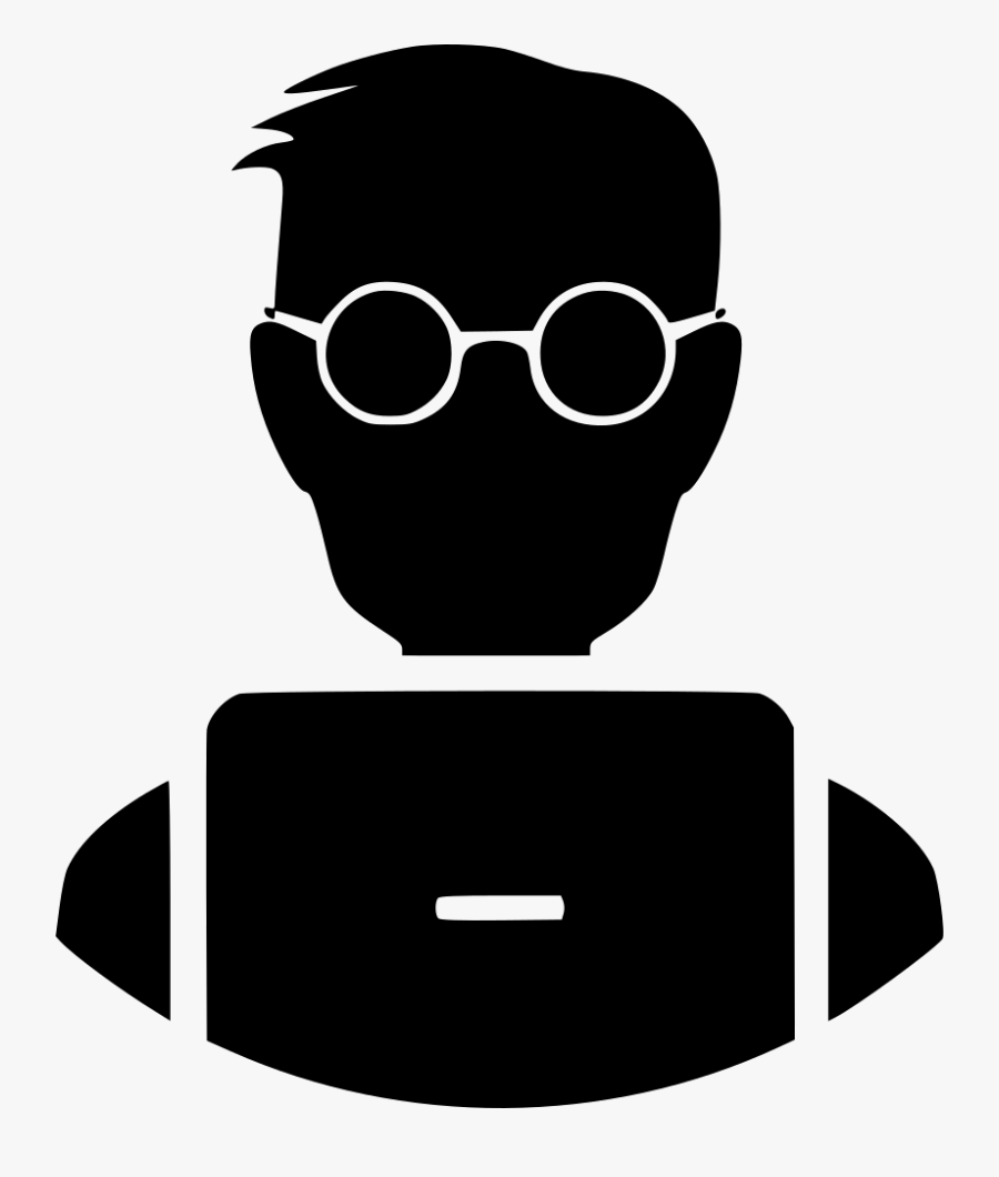 Student Nerd Laptop - Nerd Png Black, Transparent Clipart