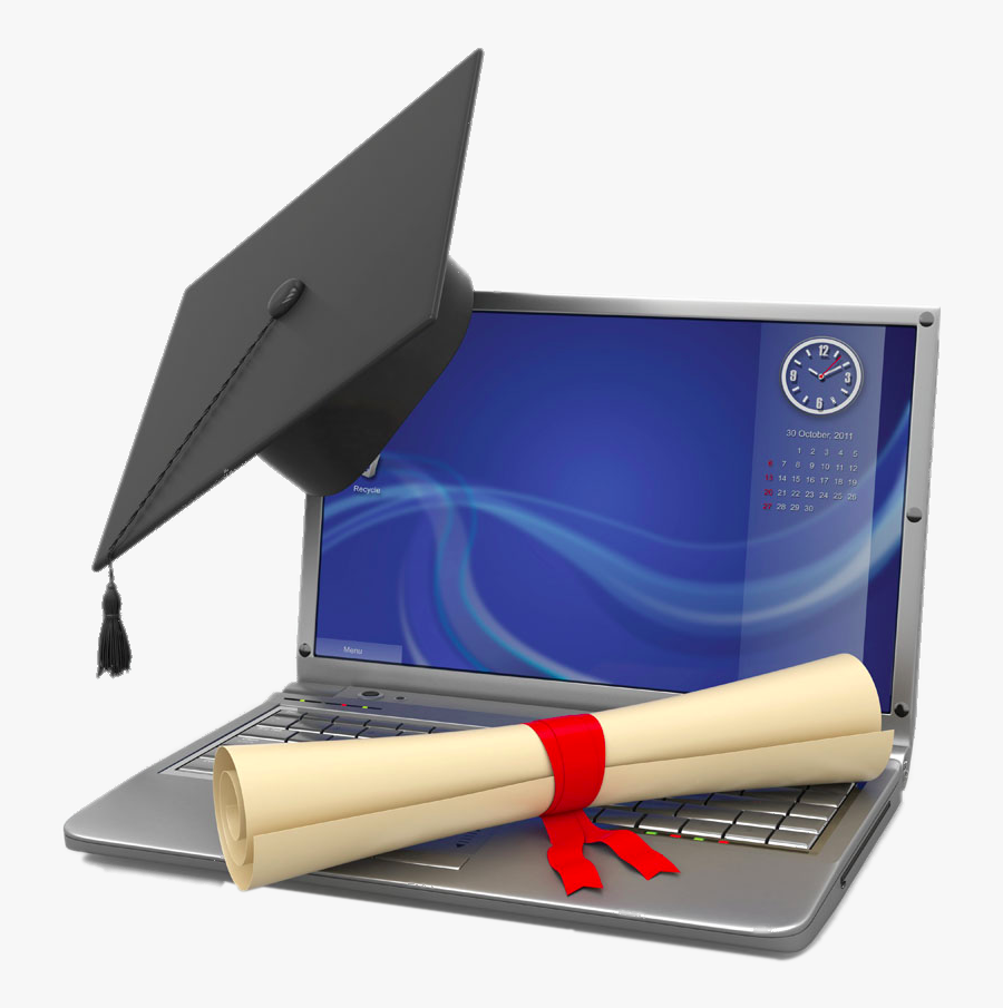 Student With Laptop Background, Transparent Clipart