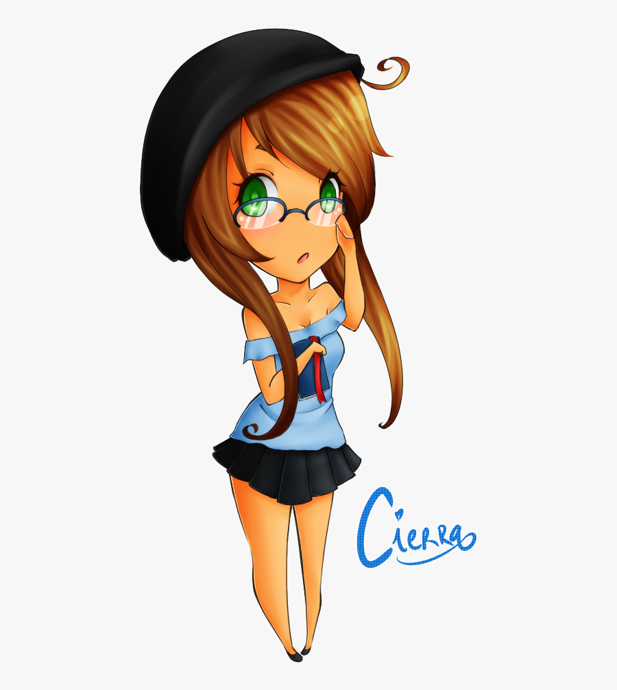 Cute Cartoon Nerd Girl, Transparent Clipart