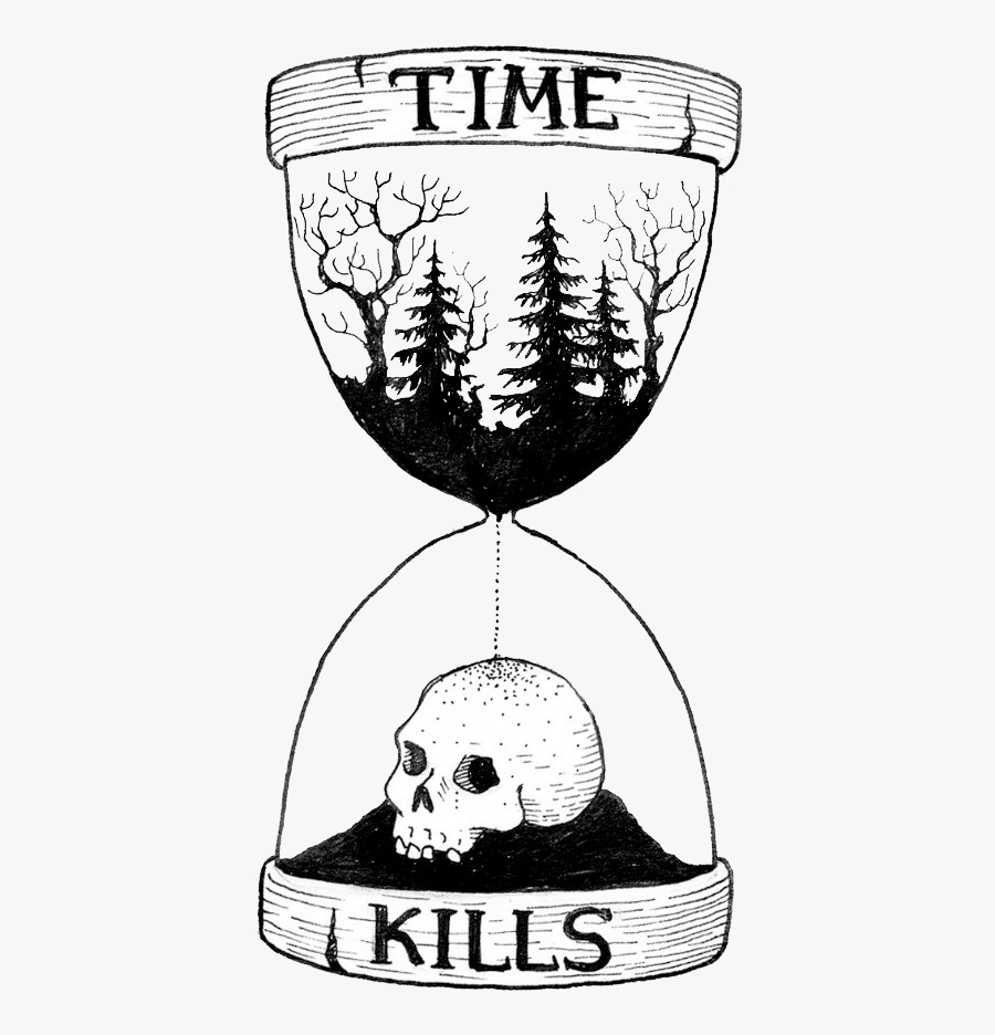 Tattoo Of Element Sands Time Drawing Hourglass - Reloj De Arena Dibujo, Transparent Clipart
