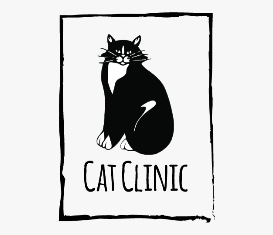 Veterinary Services Cat Clinic Svg Freeuse Download - Simple Poster Of A Cat, Transparent Clipart