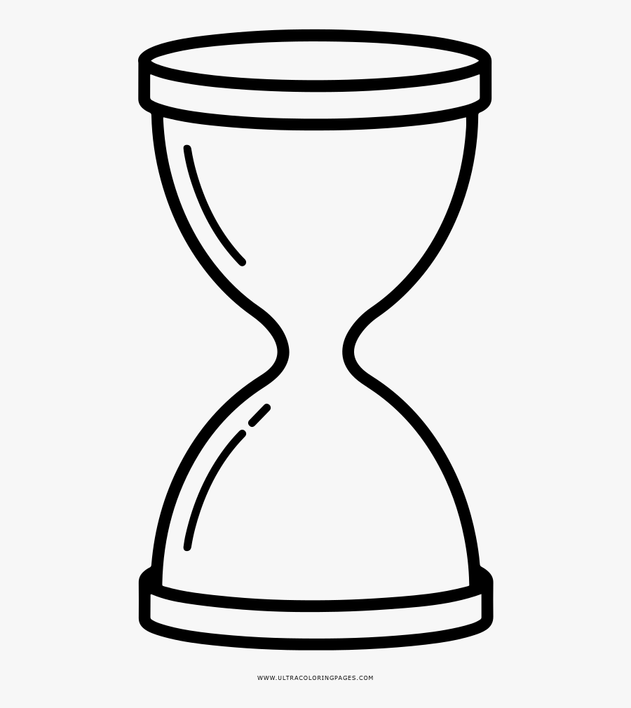 Hourglass Coloring Page - Drawing Hourglass, Transparent Clipart