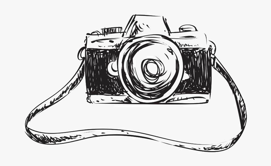 Pull Sketch Away Creative Camera Drawing Clipart - Camera Drawing, Transparent Clipart