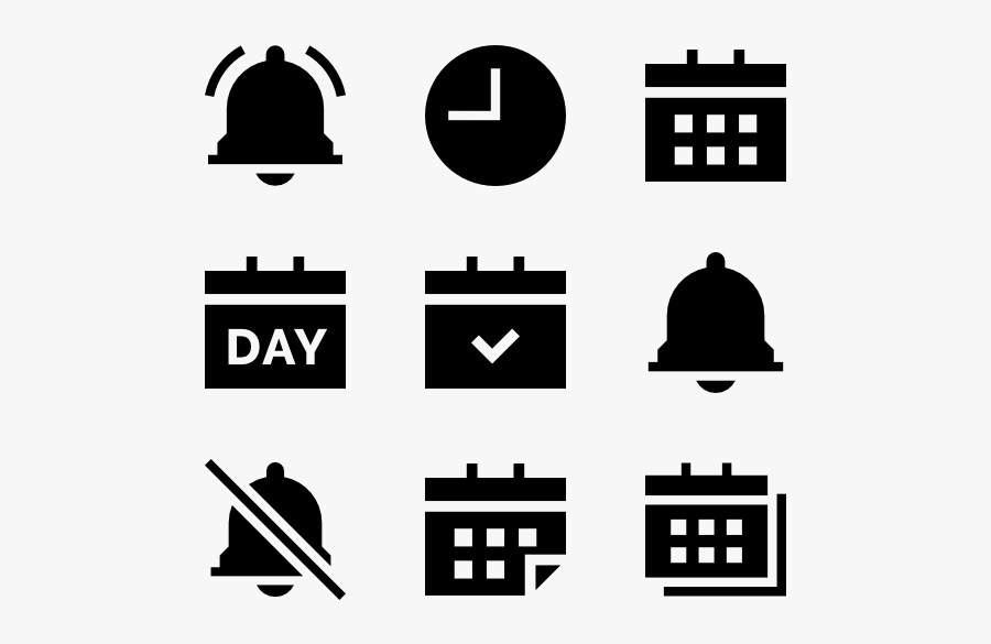Solid Time And Date Elements - Date Time Venue Icon, Transparent Clipart