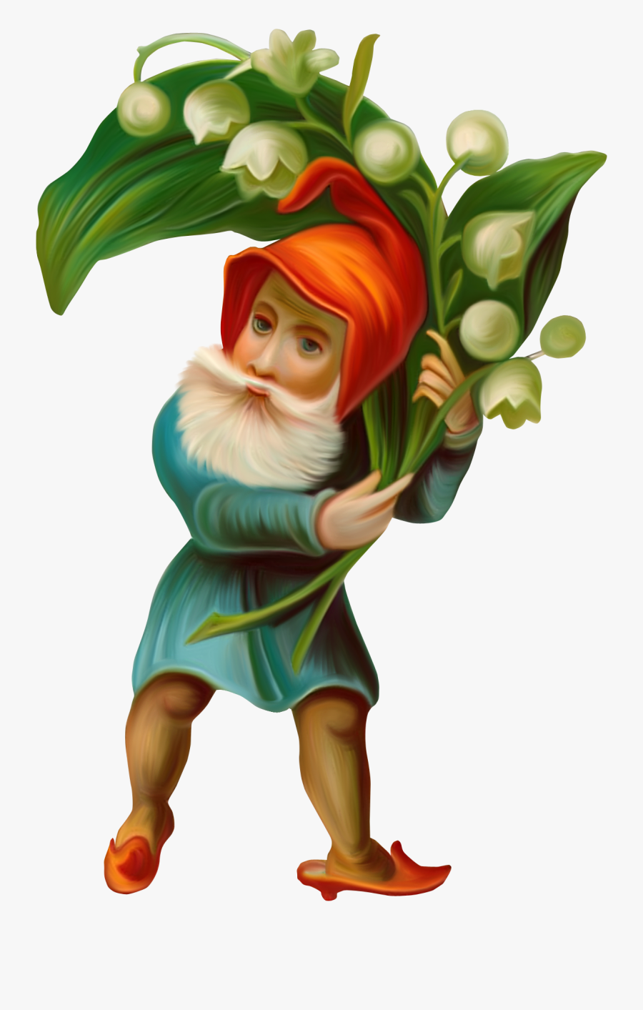 Garden Gnome Leprechaun Clip Art - Gnomi Vintage, Transparent Clipart