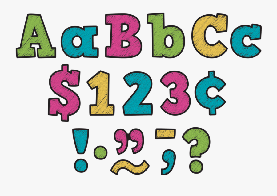 Tcr3881 Chalkboard Brights Bold Block - Home Sweet Classroom Letters, Transparent Clipart