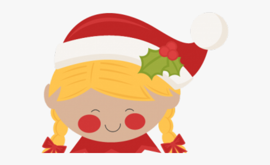 Gnome Clipart Cute Girl - Clipart Cute Christmas Elf Art, Transparent Clipart