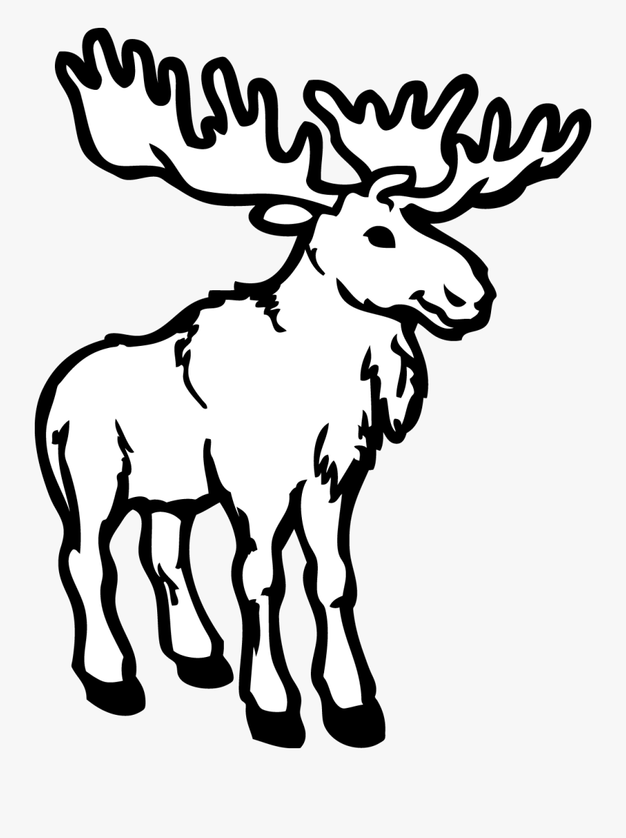 Deer Coloring Book Alaska Moose Adult Clip Art - Animals In Alaska Clipart Black And White, Transparent Clipart