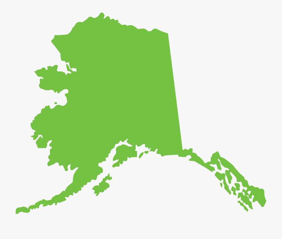 Alaska Map Vector, Transparent Clipart