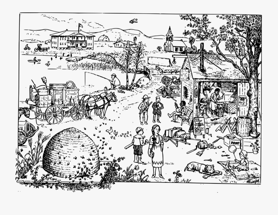 Art,monochrome,line Art - Pobarvanka Velikega Pobarvanka Traktor, Transparent Clipart