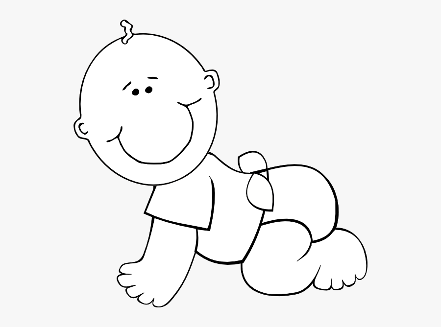 Baby Clip Art Black And White, Transparent Clipart