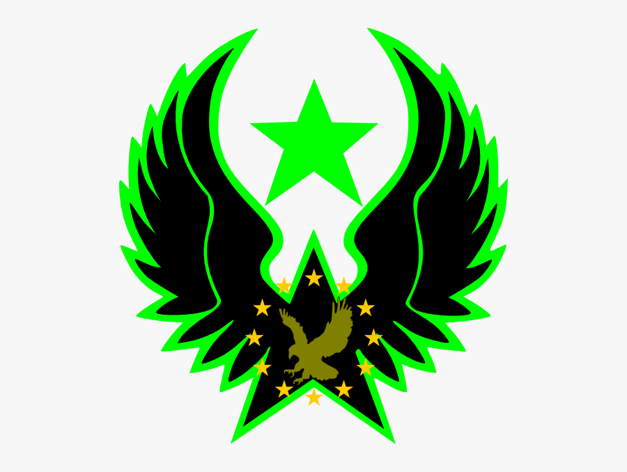 Star With Eagle, Transparent Clipart