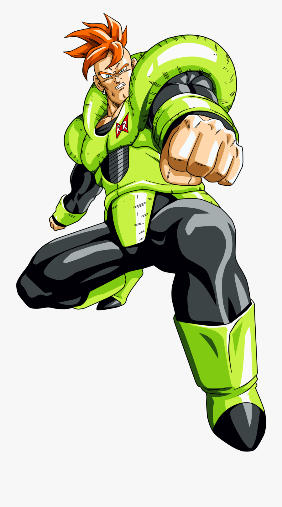 Cartoon,anime,fictional Character,hero,clip Art - Android 16, Transparent Clipart
