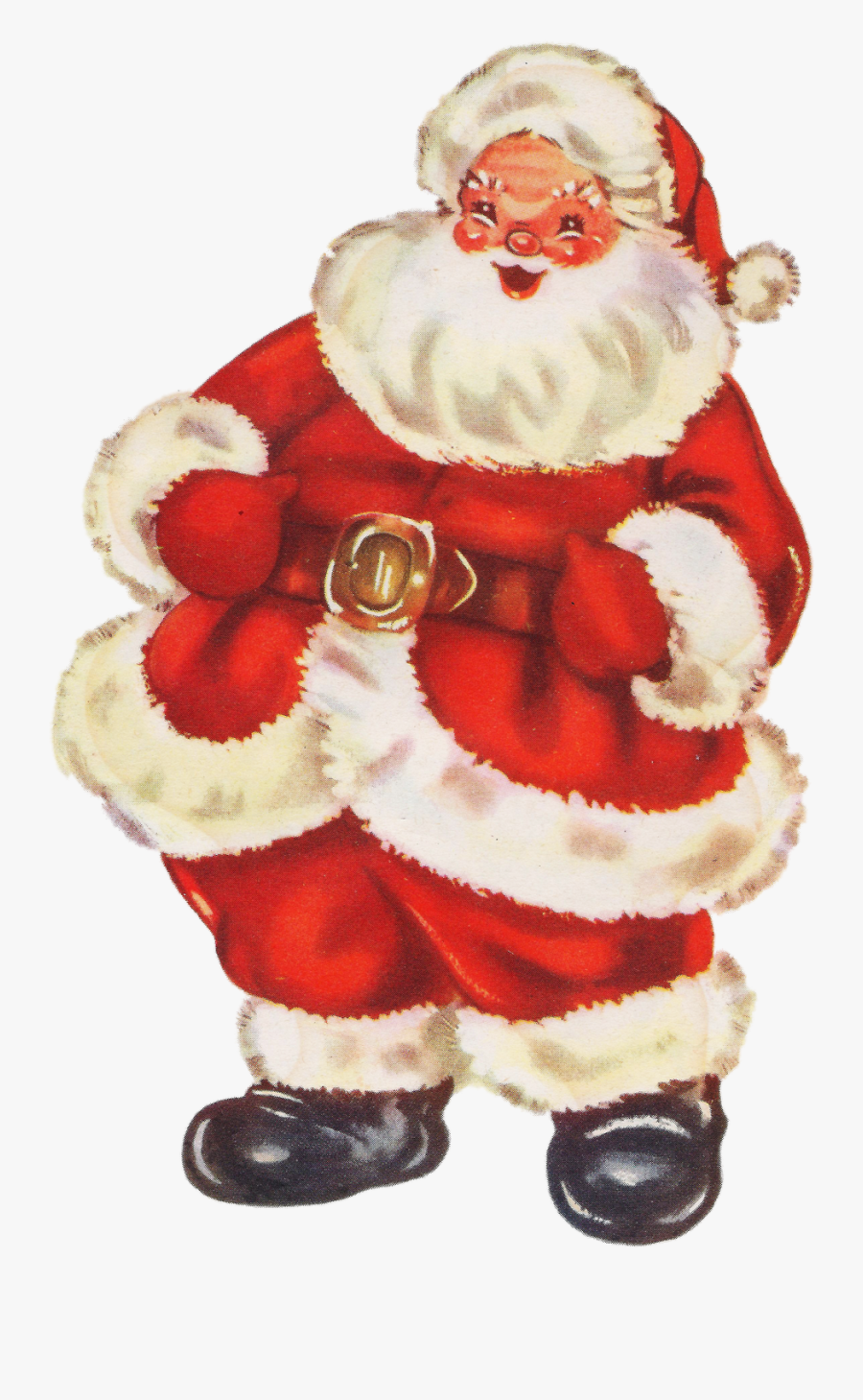 Vintage Father Christmas Clipart, Transparent Clipart