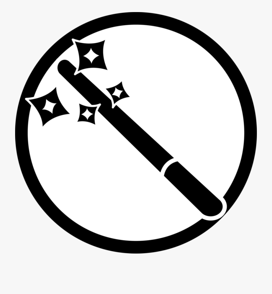 Magic Wand Icon - Magician Symbol Png, Transparent Clipart