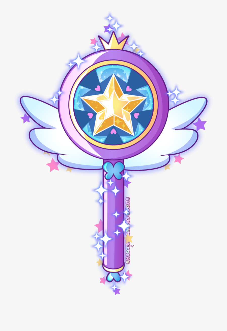 Sugar Coated Unicorns - Magical Girl Wand Drawing, Transparent Clipart