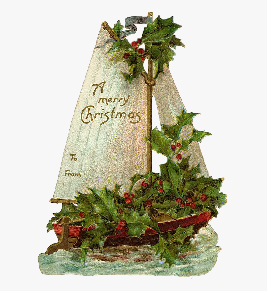 Vintage Nautical Christmas, Transparent Clipart