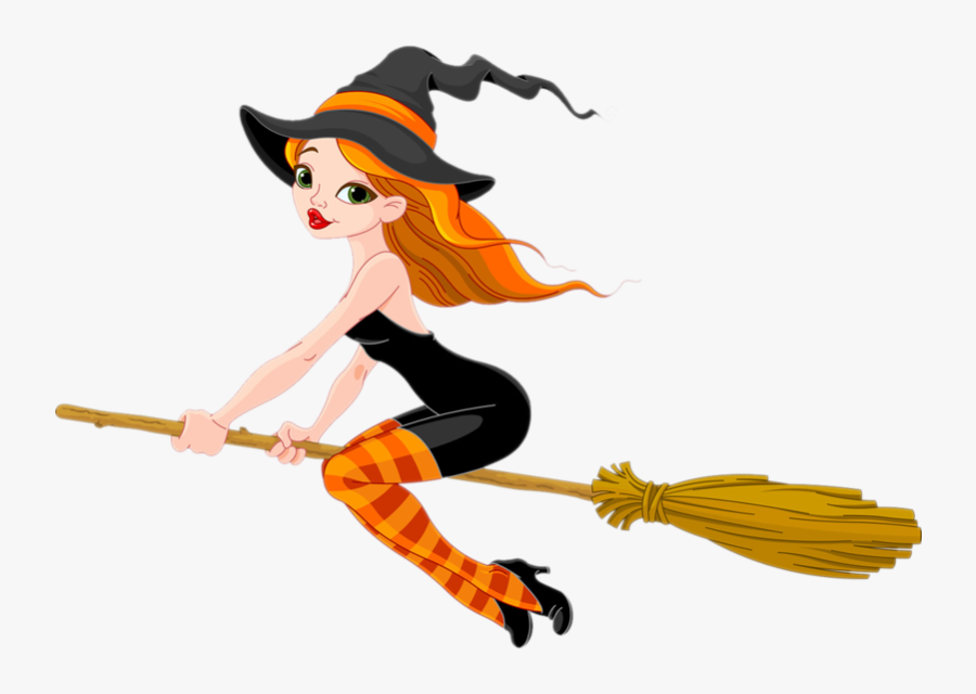 Transparent Broom Clipart Png - Good Witch Flying Broomstick, Transparent Clipart