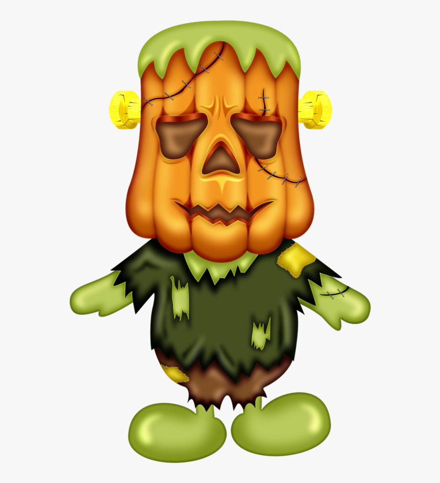 Little Halloween Monster - Frankenstein Halloween Clipart, Transparent Clipart