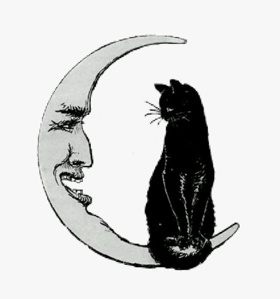 Halloween Png Vintage Vintage Crescent Moon Art Free Transparent