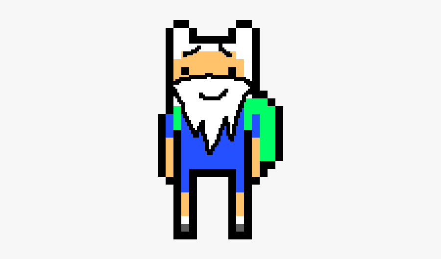 Adventure Time Pixel Finn, Transparent Clipart